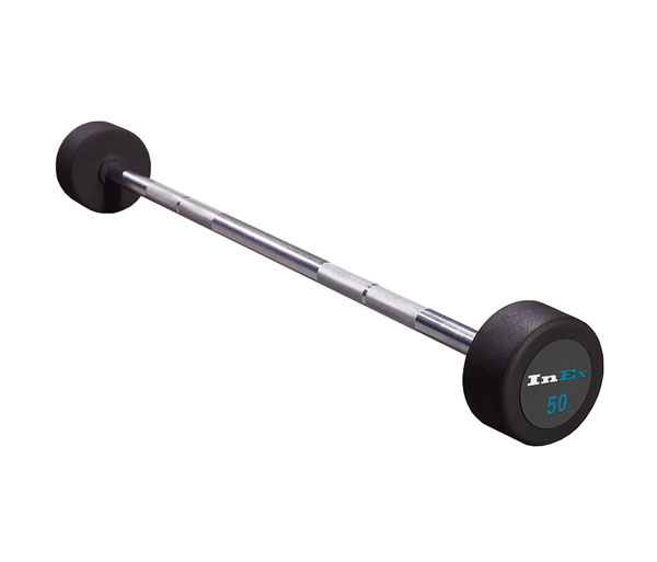 Набор фиксированных штанг INEX GMAX Rubber Fixed Barbells (черные обрезиненные), 10-55 кг., 10 штук,