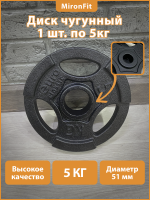 Диск для штанги РЕКОРД D51 мм 5кг.
