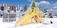 Зимняя горка Савушка Зима Wood 2 (скат 3м)