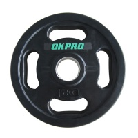 Диск обрезиненный с хватами 5 кг OKPRO OK2009E