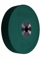 Диск олимпийский бампированный обрезиненный FOREMAN BUMPER Plate, 50 кг