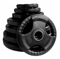 Диск обрезиненный тренировочный с тройным хватом OKPRO OK2005 5 кг