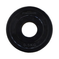 Диск олимпийский бампированный обрезиненный FOREMAN BUMPER Plate, 0,5 кг