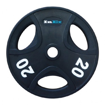 Диск обрезиненный INEX GMAX с 3 отверстиями, 20 кг