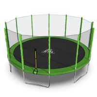 Батут DFC Trampoline Fitness 16ft наружн.сетка, св.зел. (488см)(два короба)