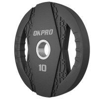 Диск обрезиненный тренировочный с двойным хватом OKPRO OK2005C 25 кг