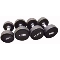 Гантельный ряд полиуретановый от 2,5 до 25 кг (шаг 2,5 кг) Gymmaster ANA-002