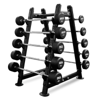 Набор обрезиненных штанг BRONZE GYM, 10-55 кг - 10 шт, шаг 5 кг Набор обрезиненных штанг BRONZE GYM, 10-55 кг - 10 шт, шаг 5 кг