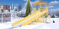 Зимняя горка Савушка Зима Wood 8/1