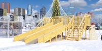 Зимняя горка Савушка Зима Wood 4/1