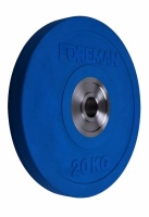 Диск олимпийский бампированный обрезиненный FOREMAN BUMPER Plate, 20 кг