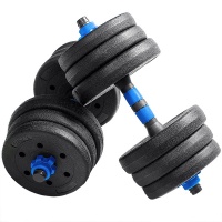 B31587 Гантельный набор разборный 2х7,5кг (пластик/цемент) 15кг