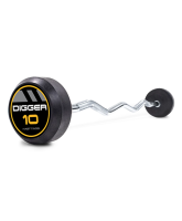 Комплект изогнутых фиксированных обрезиненных штанг 5 шт от 10 до 30кг