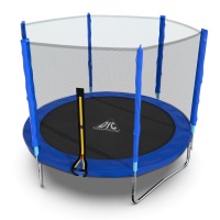 Батут DFC Trampoline Fitness 8ft наружн.сетка, синий (244см)