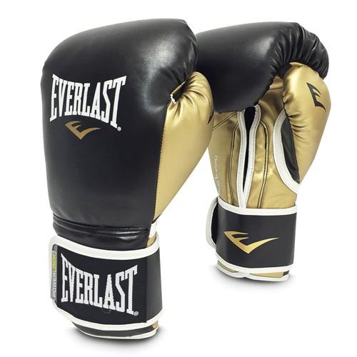 Перчатки тренировочные Everlast Powerlock PU 10oz черн/золот.