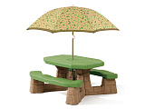 Step-2 Столик "Пикник" с зонтом (крафт)