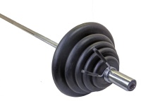 Тренировочная штанга 120 кг. с обрезиненными дисками