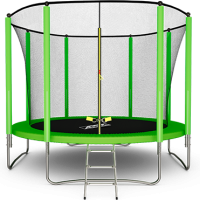 Батут 12FT с внутренней страховочной сеткой и лестницей (Light green) ARLAND Батут 12FT с внутренней страховочной сеткой и лестницей (Light green) ARLAND