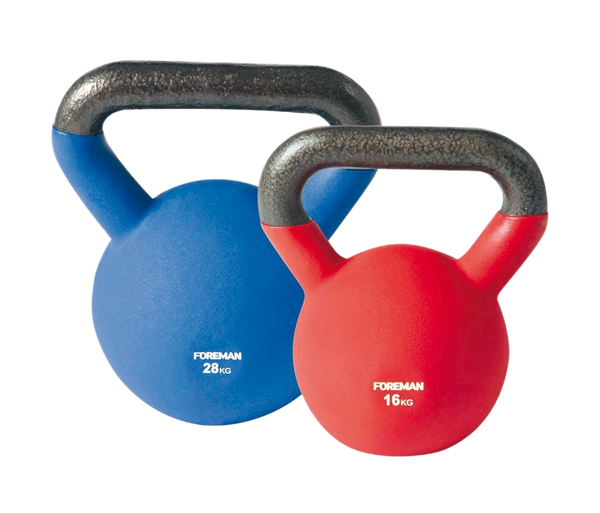 Гиря двухцветная FOREMAN Two Tone Kettlebell, 16 кг (красный)